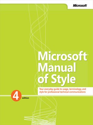 cover image of Microsoft&#174; Manual of Style